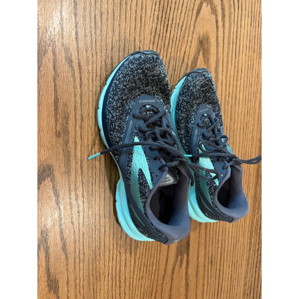 Brooks Launch 4 Womens Running Shoes Gray Teal Knit 1202341B048 Size 10
